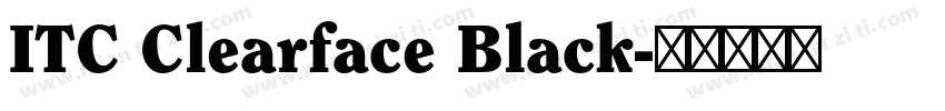 ITC Clearface Black字体转换
